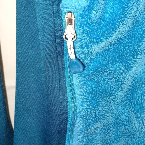 Mountain HardWear Women's Fleece Fill Zip Adjustable Blue Pockets Size Medium - Picture 4 of 12